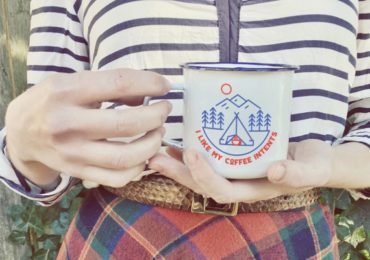 camping enamel mug witty camping pun coffee intents