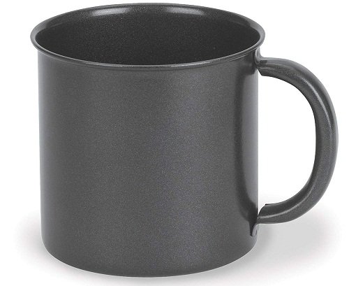 enamel camping mug stansport black granite