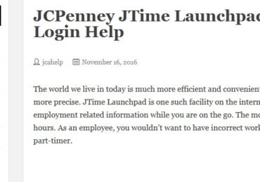 JCPenney JTime Launchpad Work Schedule Login Help