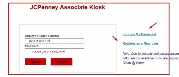 JCP Kiosk Register And Log Into JCPenney Associate Kiosk Trends Buzzer