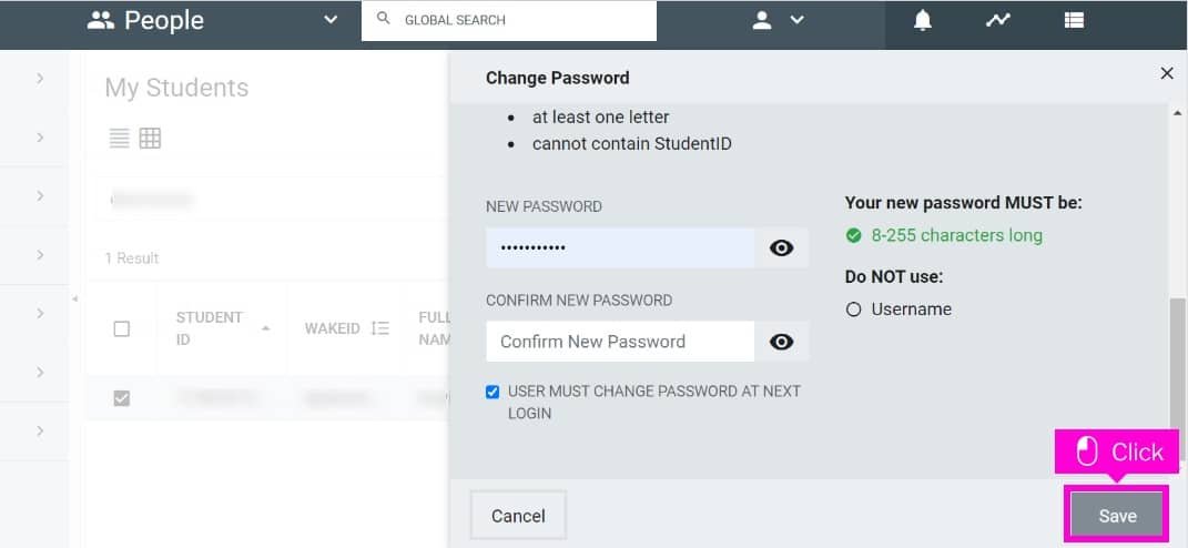 wakeid password change