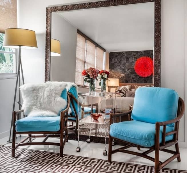 Mirror-In-Apartment-Blue-Chairs-Standing-Lamp