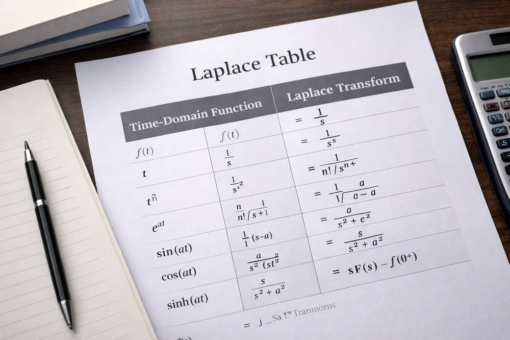 laplace transform table