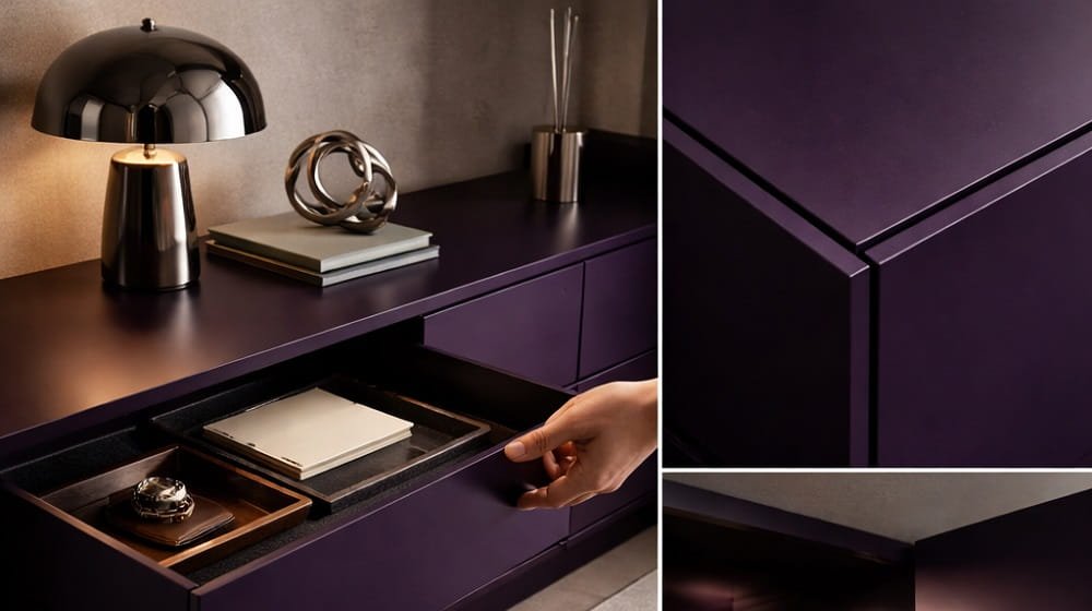 Darkish Purple 265 LU laminate sheet for furniture