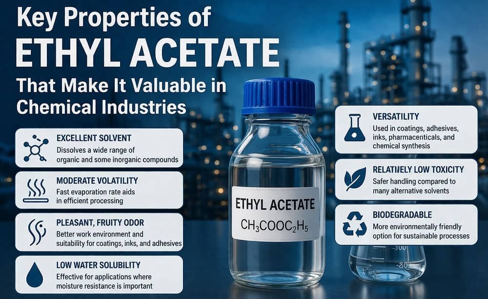 Key properties of ethyl acetate